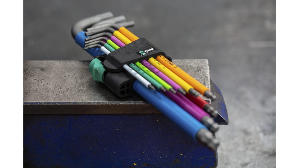 05073593001 | Wera 9 piece L Metric Hex Key Set, Hex size 1.5