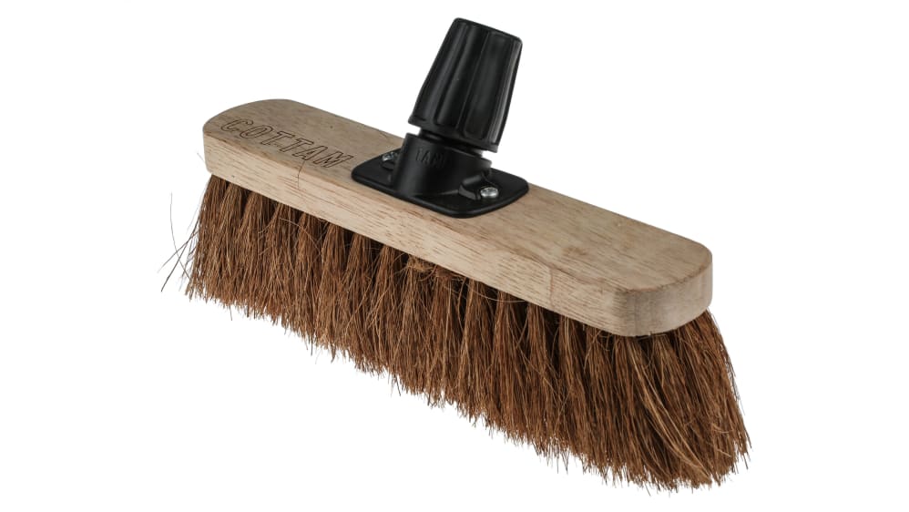 Balai Cottam pour Intérieur et extérieur 280mm, avec brosse Coco Naturel,  Marron