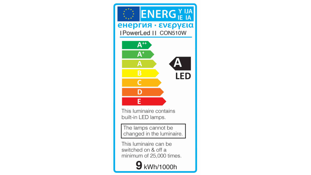 CON510W, PowerLED Connect Series LED Cabinet Light, 24 V dc, 523.6 mm  Length, 9 W, 2700 → 2900K