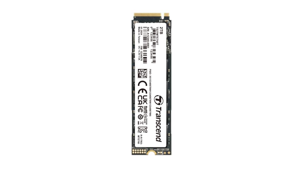 TS2TMTE760T | Transcend SSD M.2 内側 2 TB 256ビットAES暗号化 | RS