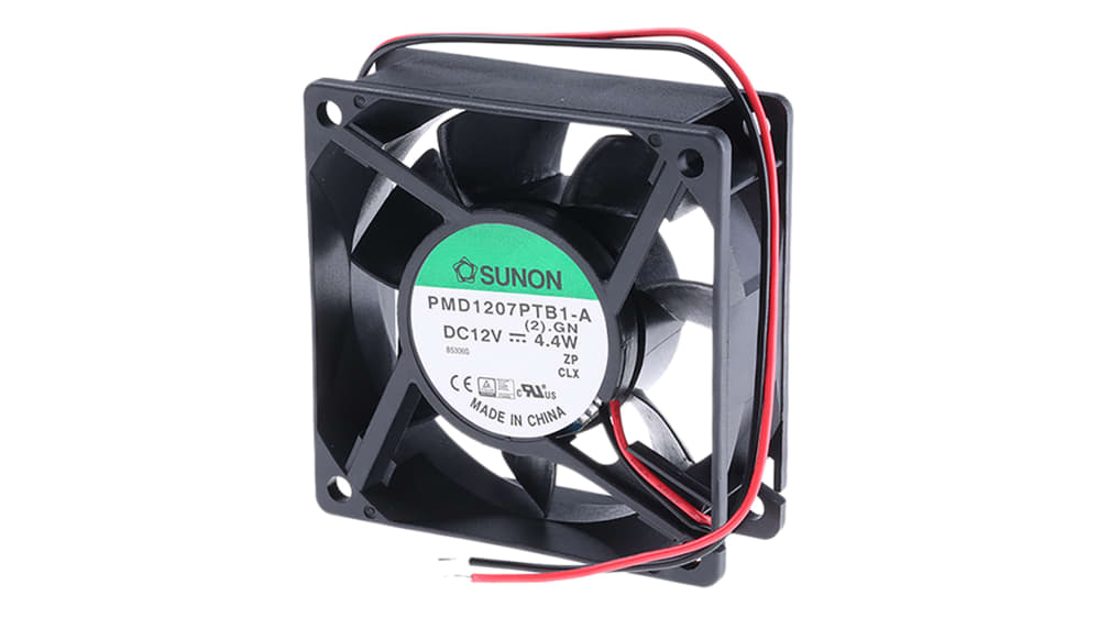 Sunon 軸流ファン 電源電圧：12 V dc, DC, 70 x 70 x 25mm