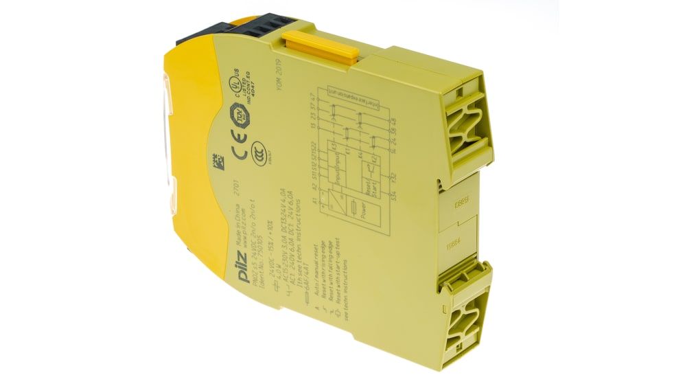 750105 | Pilz PNOZ s5シリーズ セーフティリレー, 24V dc, 2安全接点 | RS
