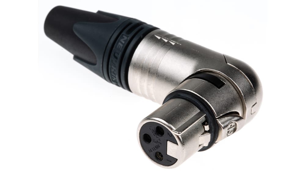 Neutrik NC3FRX XLR Connector 90 Degree Right Angle Female Nickel