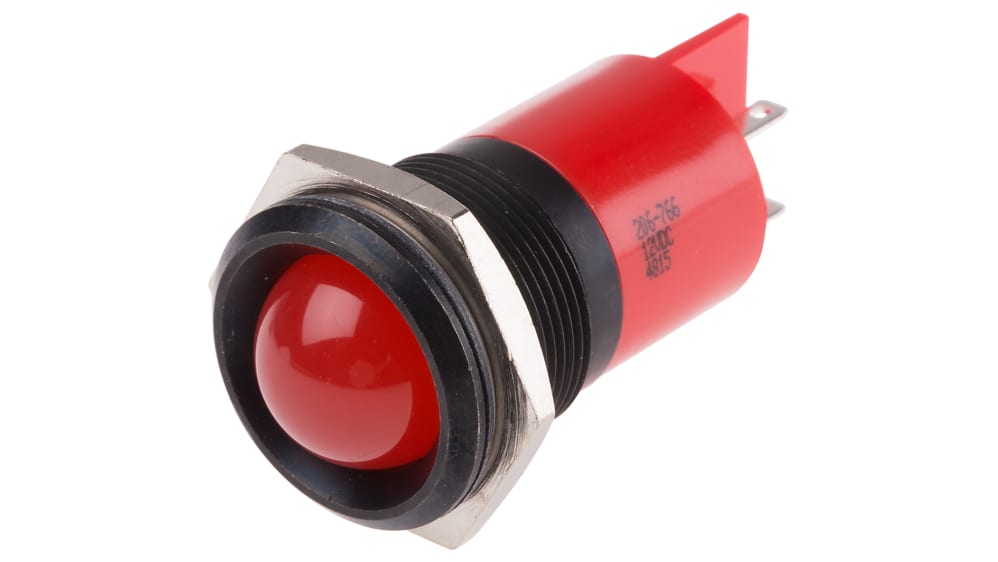RS PRO パイロットランプ, 12V dc, 赤, 実装ホールサイズ:22mm | RS