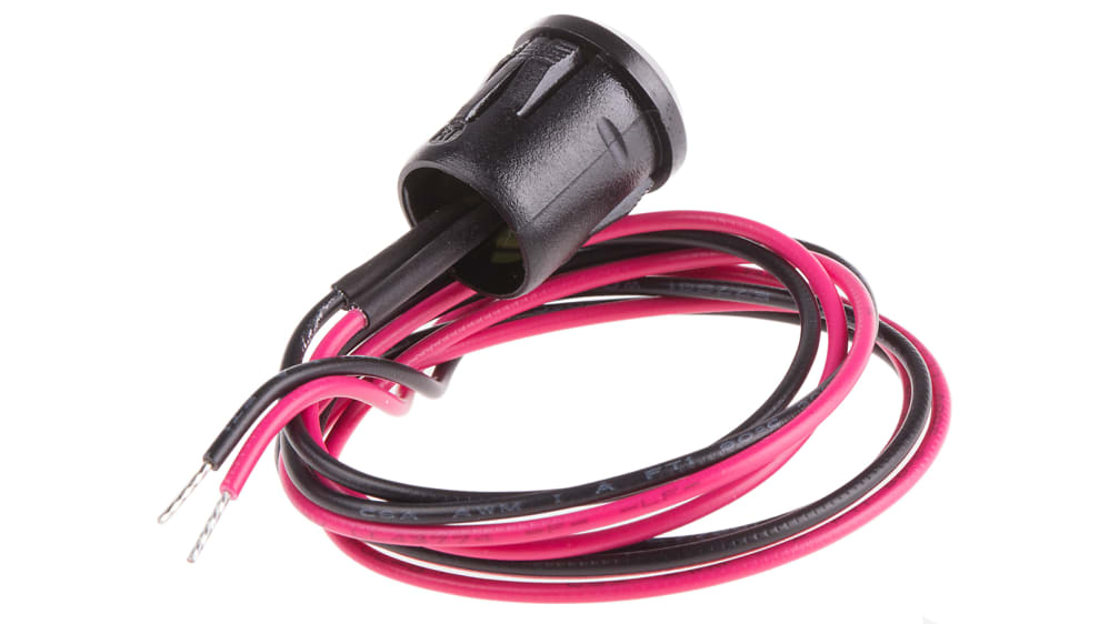 RS PRO パネル取り付けインジケータ, 2V dc, 黄 リード線 | RS