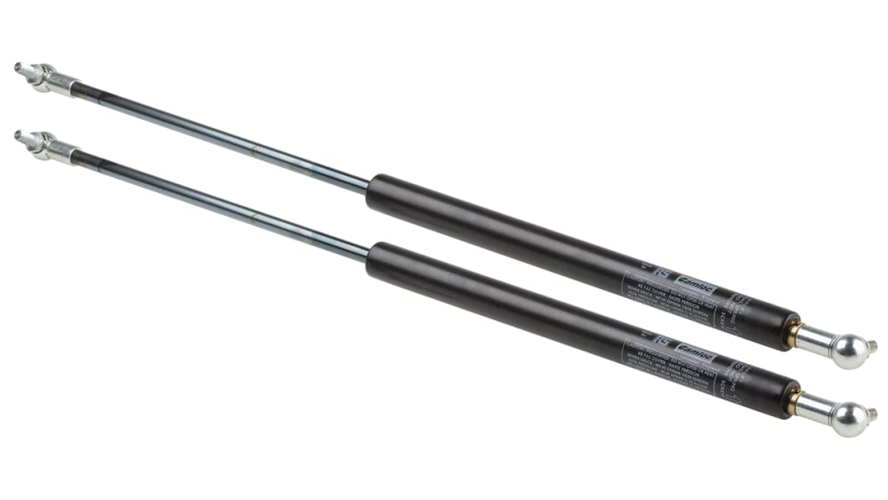 RhedexX® Molla Di Pressione A Gas 560 Mm/230 Mm/50N-800 N – Ammortizzatore A Gas Lungo 560 Mm, Hub-230 Mm, Potenza: 50N-800 N, Molla A Gas Con Padella Angolare A Sfera M6 (560/230/050N - 5