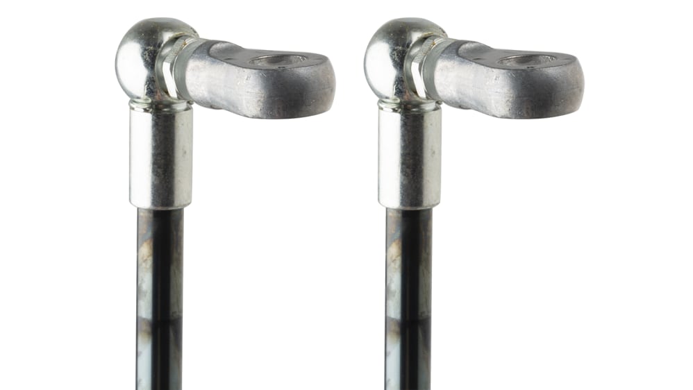 Lot De 2 Vérins à Gaz 800N (80kg) - Longueur 250mm étendu, 160mm Compressé - Acier Au Carbone Noir - Pour Capots, Coffres, Armoires