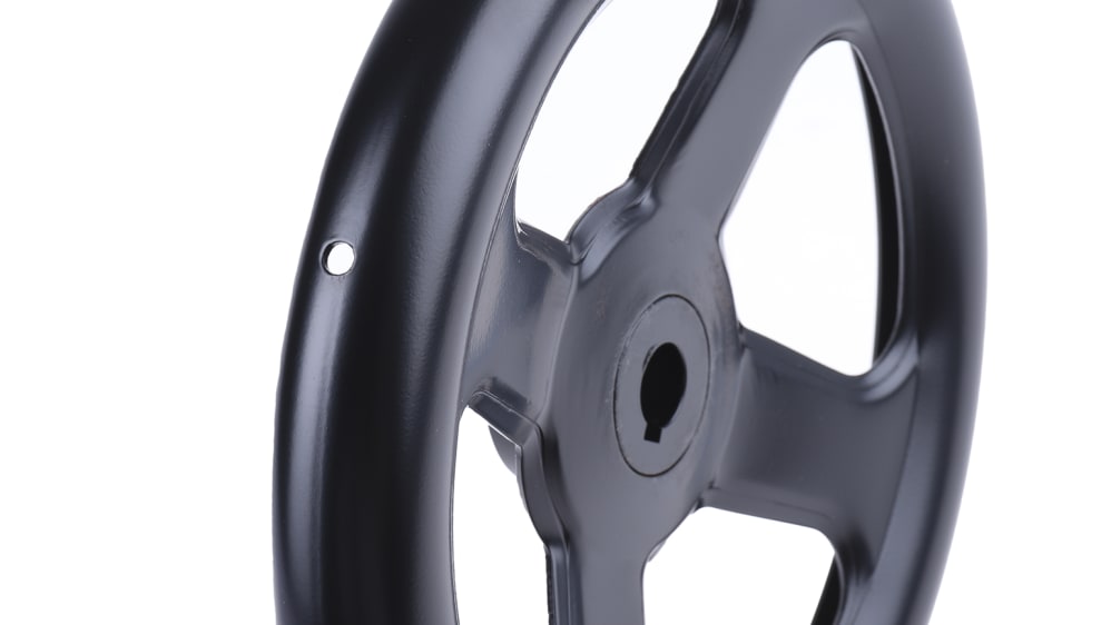 Volant Manuel 200mm 3 Branches Antidérapant Bakélite Noir Pour Machines-Outils