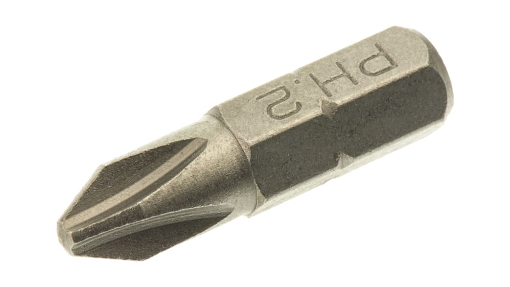 pirukuru　0527 RS PRO Screwdriver Bit, 1/4 in Tip, PH2 Tip, Hex Drive 1-Piece | RS