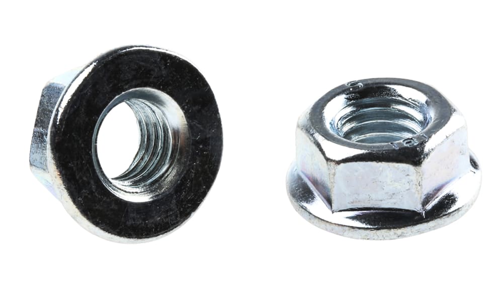 M10 Flangia Esagonale Seghettata Con Dadi Bloccaggio, 201 Acciaio Inox - Foto 1