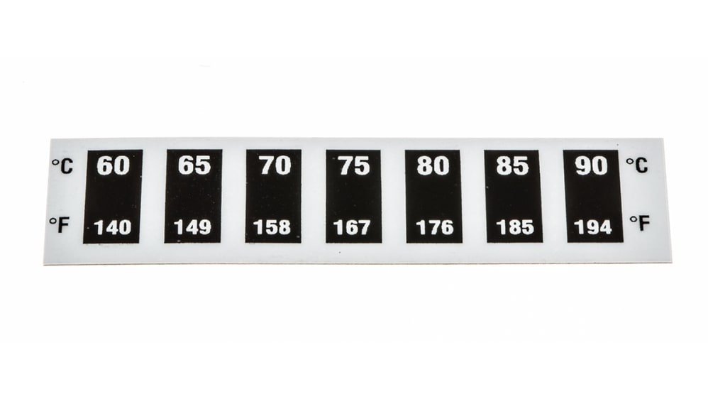 Etichetta Termosensibile Irreversibile RS PRO, Da 37&deg;C A 65&deg;C
