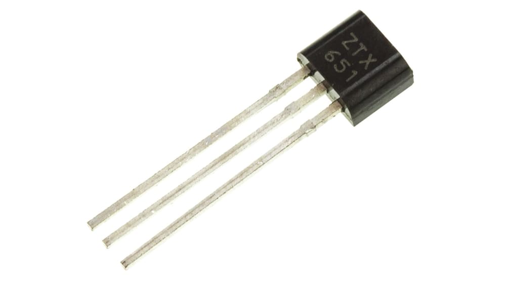 DiodesZetex トランジスタ, ZTX651, 3-Pin, 2 A NPN, E-Line, スルー