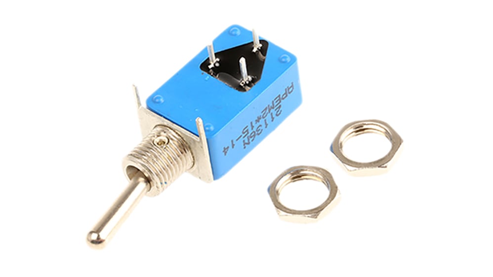 21136NA | APEM トグルスイッチ, On-On, SPDT, 4 A @ 30 V dc 21136NA | APEM トグルスイッチ, On-On, SPDT, 4 A @ 30 V dc