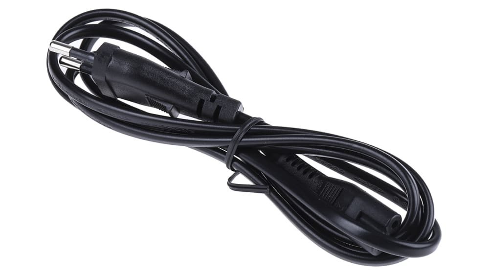 Cavo Alimentazione 2 In 1 IEC C14 A C7 + Presa Euro - Per TV, PC, Monitor, 30cm