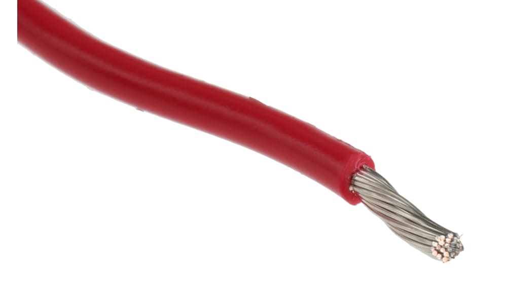 3057 RD005, Alpha Wire Premium Series Red 1.3 mm² Hook Up Wire, 16 AWG,  26/0.25 mm, 30m, PVC Insulation