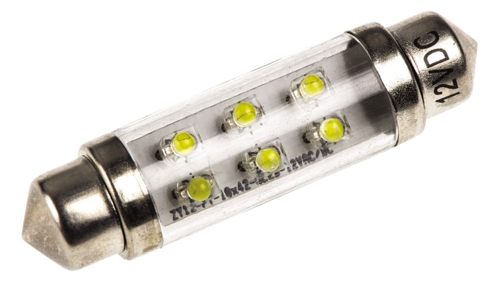 Bombilla LED para coche, tipo Festoon JKL Components, 12 Vdc, Blanco, 10 lm
