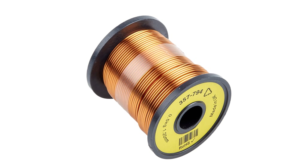 RS PRO 銅線 エナメル 1.33 mm 外径 40 m 1.25 mm | RS