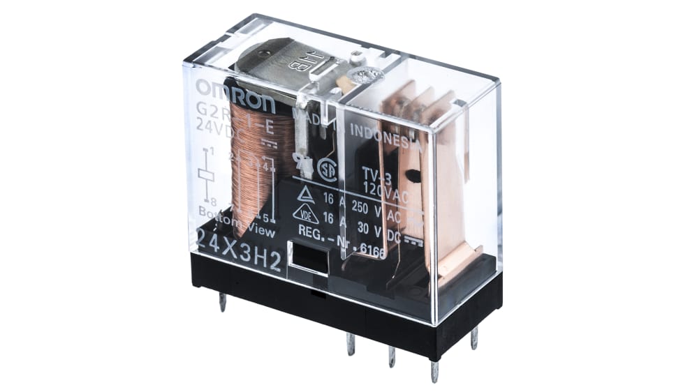 G2R-1-E DC24 | Omron PCB Mount Power Relay, 24V dc Coil, 16A G2R-1-E DC24 | Omron PCB Mount Power Relay, 24V dc Coil, 16A