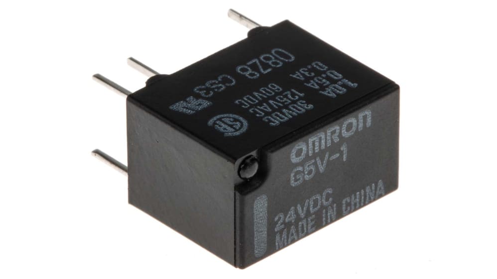 Omron シグナルリレー, 24 V dc, SPDT 2 A, PCBマウント, G5V-1 DC24 | RS