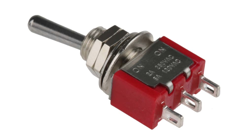 RS PRO トグルスイッチ, On-On, SPDT, 5 A @ 250 V ac, パネルマウント