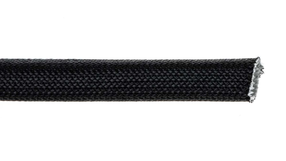 RS PRO Kabelschlauch Schwarz Acryl-Glasfaser für Kabel-Ø 4mm bis 4mm, Länge  5m Umflochtener Nein