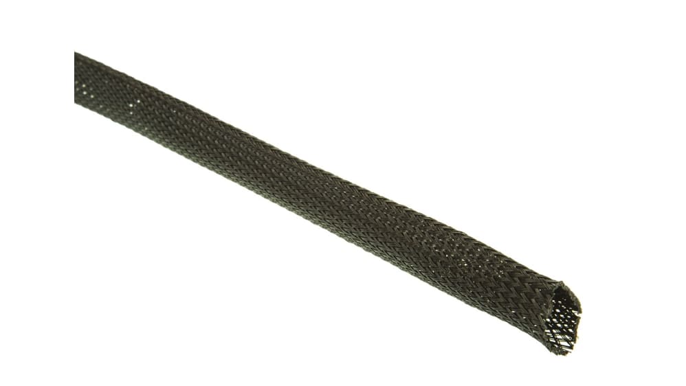 Gaine Tressée 20mm RS PRO, Noir en PET, 100m ( Prix pour Bobine de 100  Mètres )