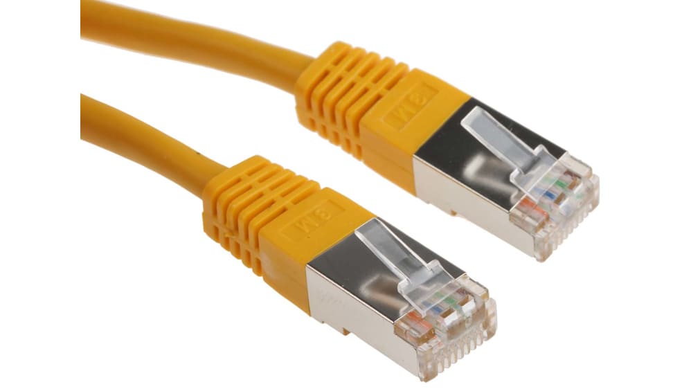 Câble Ethernet catégorie 6 S/FTP RS PRO, Jaune, 3m PVC Avec