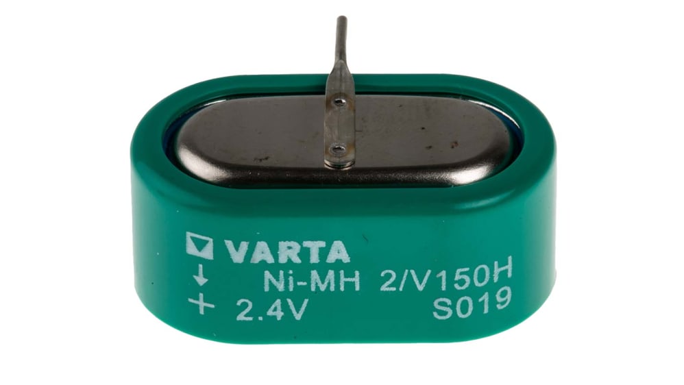 Varta 充電式ボタン・コイン電池, ニッケル水素, 公称電圧2.4 V, 容量