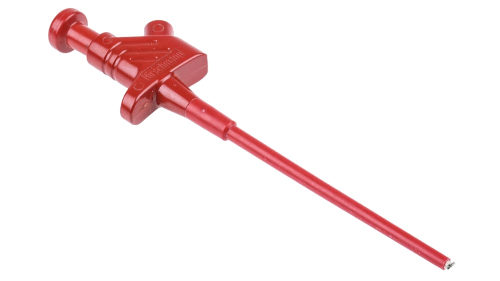 930113101- | ヒルシュマン ICクリップ, 60V, 赤 | RS