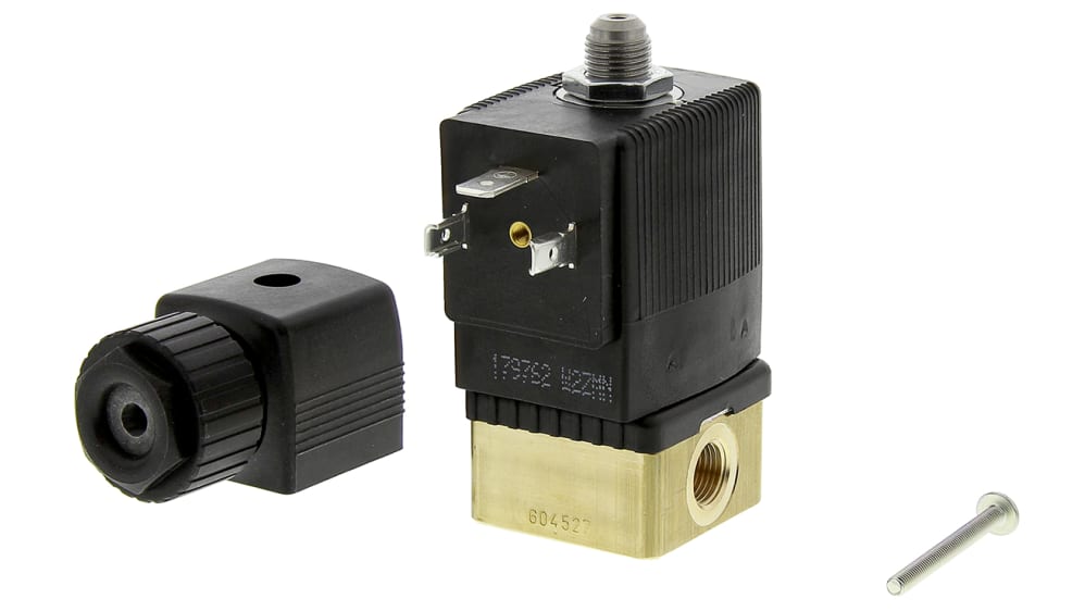 Burkert Solenoid Valve 125333, 3 port(s) , NC, 24 V dc, 1/8in | RS