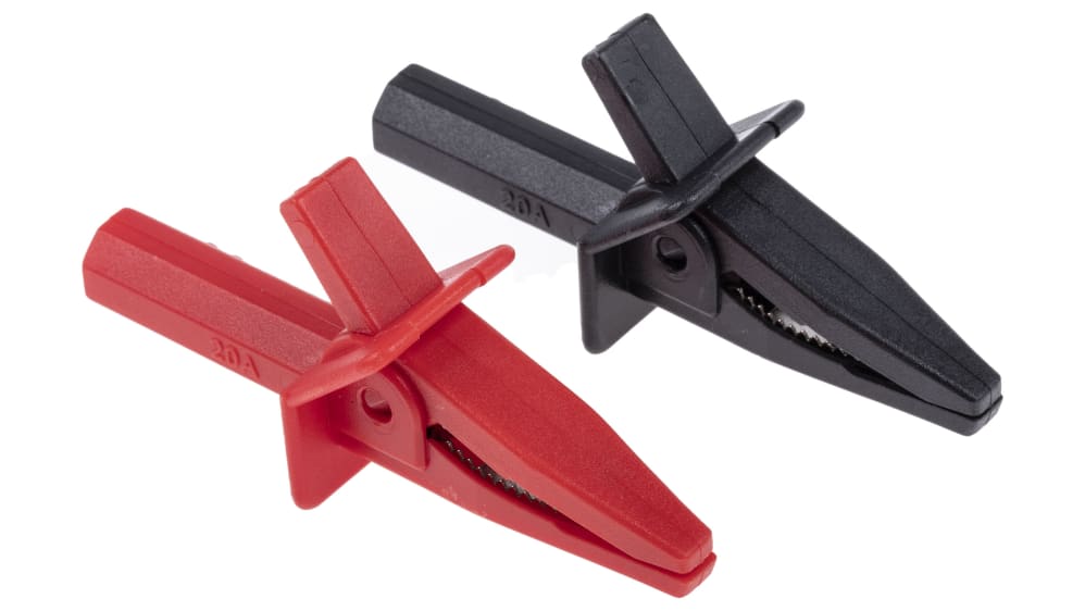 イリエワニ　根付　開口 RS PRO わに口クリップ, 20A, 26mm, ニッケルめっき - スチール