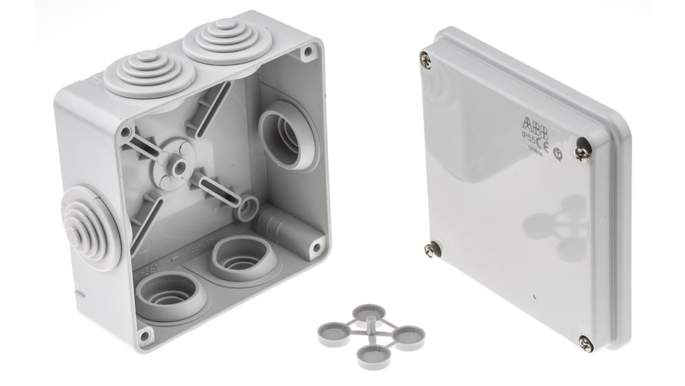 00816 M008160000 | ABB Grey Thermoplastic Junction Box, IP55 00816 M008160000 | ABB Grey Thermoplastic Junction Box, IP55
