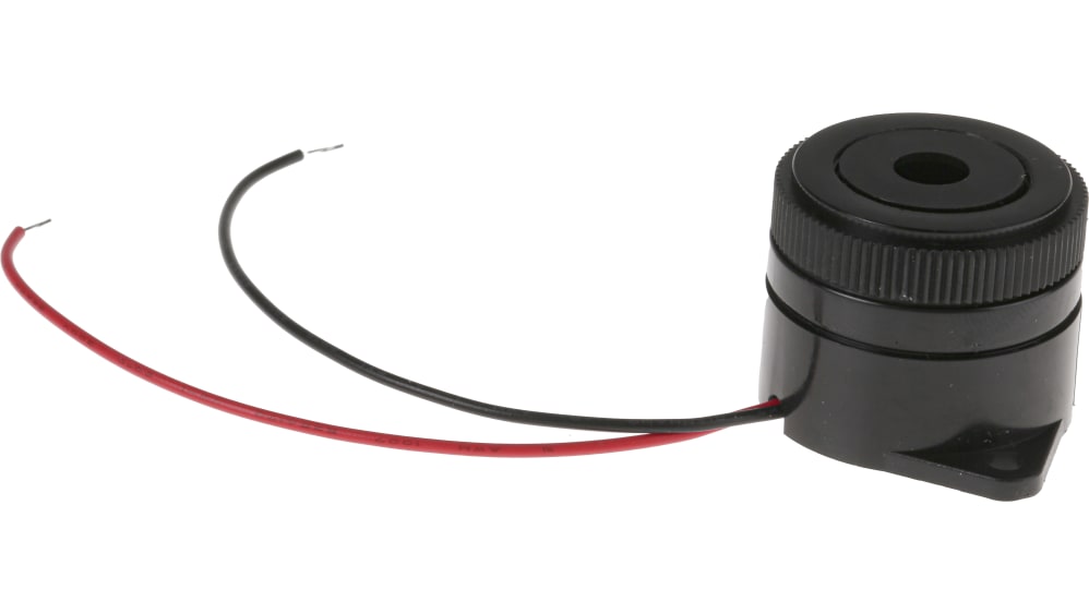 RS PRO 81dB Panel Mount Intermittent Internal Piezo Buzzer, 60 x 41.8 x  16mm, 3V dc Min, 28V dc Max