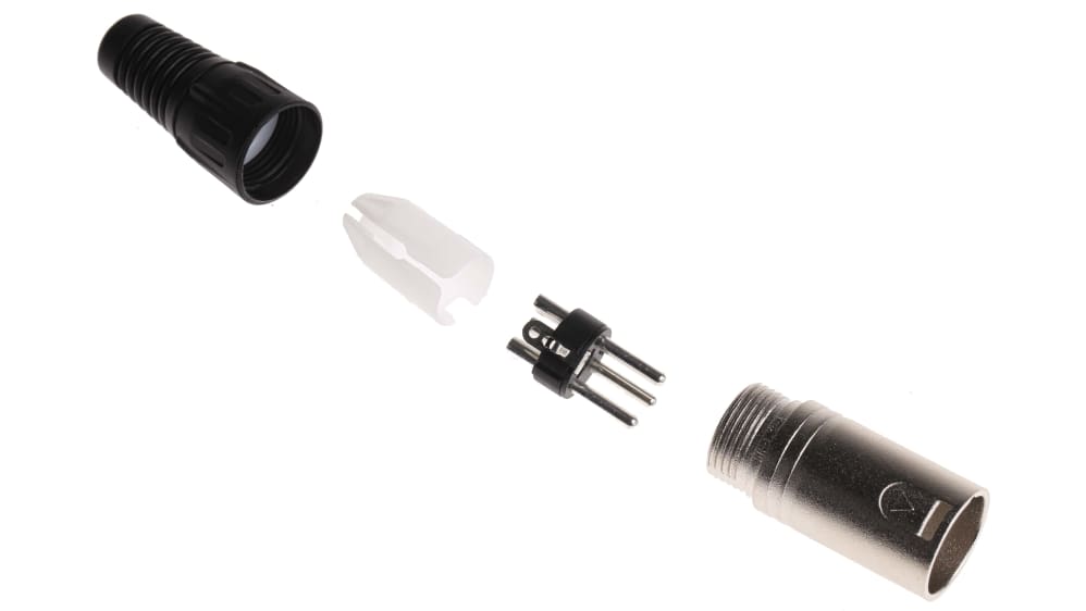 Sonoplay - Connecteur de câble XLR, mâle 3 broches, blanc Connecteu