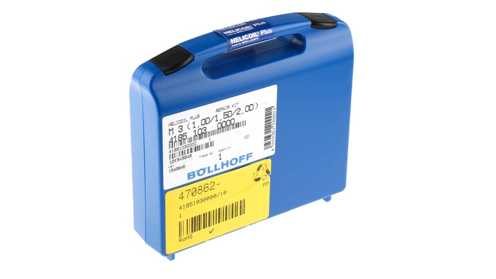 41851030000 | Böllhoff Gewindereparatursatz, 64 Stück , M3 x 0,5 | RS