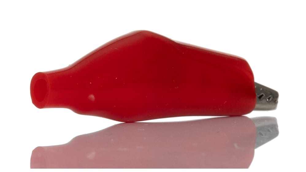 RS PRO わに口クリップ, 5A, 8mm, ニッケルめっき - スチール, 赤 | RS