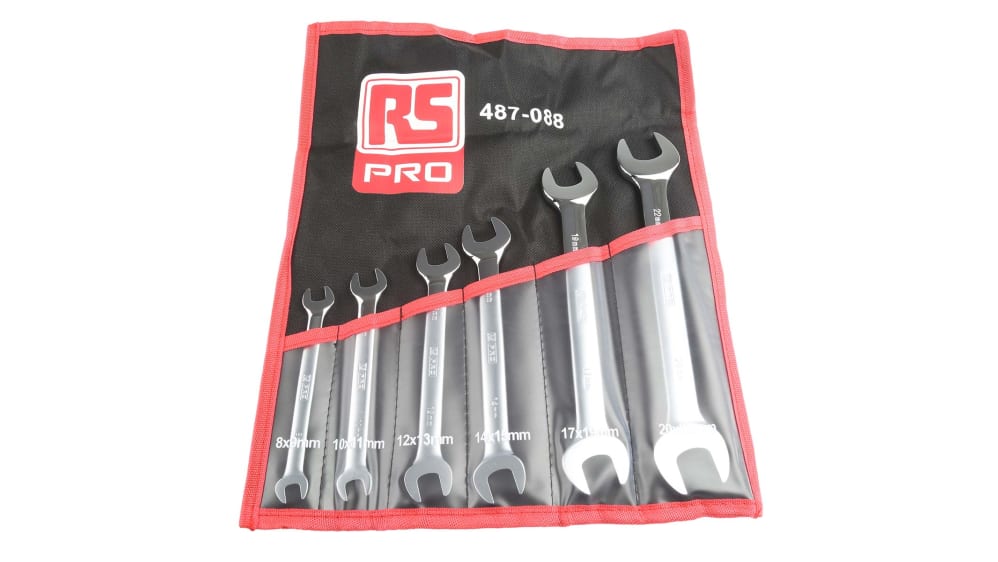 RS PRO スパナセット 6ピース クロームバナジウム鋼 いいえ 22 x 20 mm