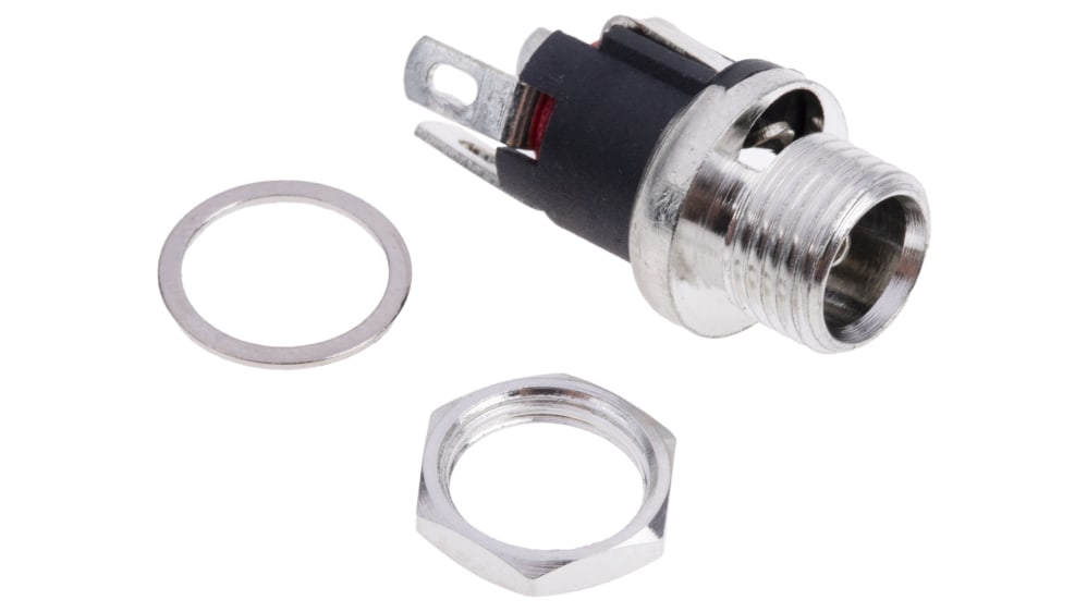 RS PRO DC Socket Rated At 5.0A, 12.0 V, Panel Mount, length 21.3mm