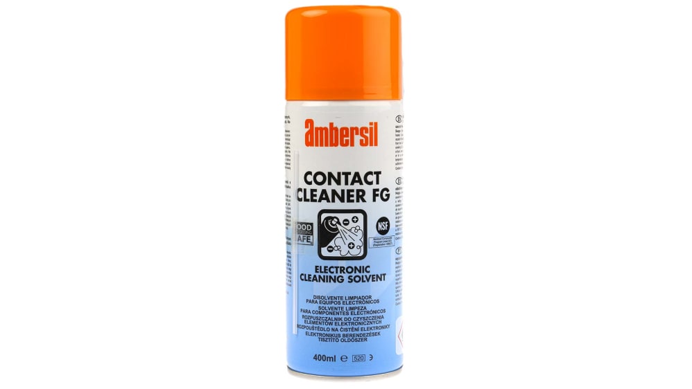 Limpiador de contactos eléctricos Ambersil Contact Cleaner FG, Aerosol de  400 ml para aplicaciones varias