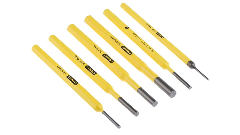 4-18-226 | Stanley 6-Piece Punch Set, Pin Punch, 1.5 → 3 mm