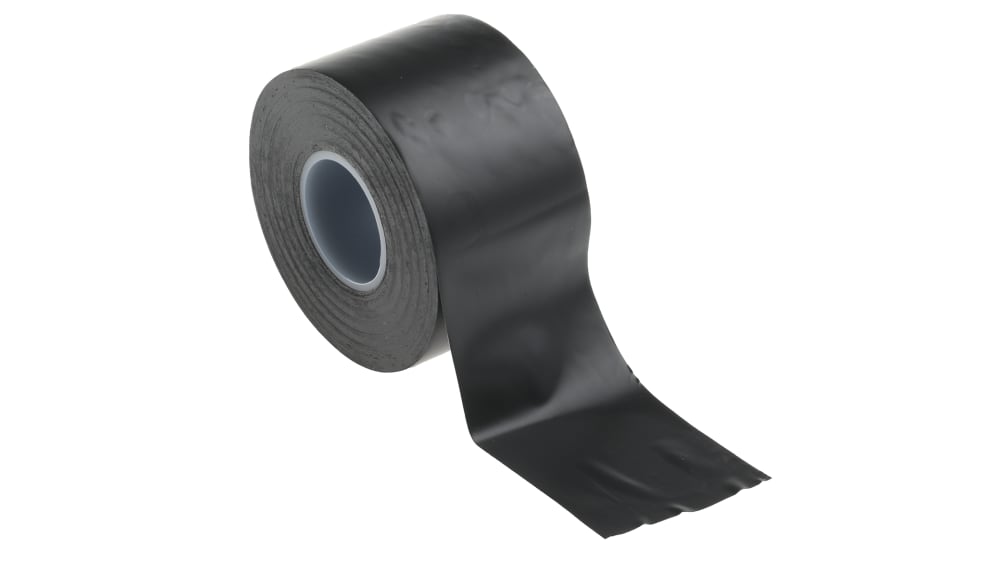 RS PRO Black PVC Electrical Tape, 38mm x 20m