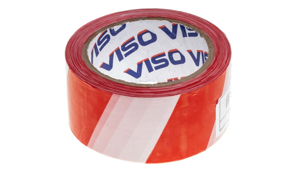 Ruban De Chantier NOVAP 50mmx100m Rouge/Blanc - Économique, Fabriqué En France | Pour Démarcation