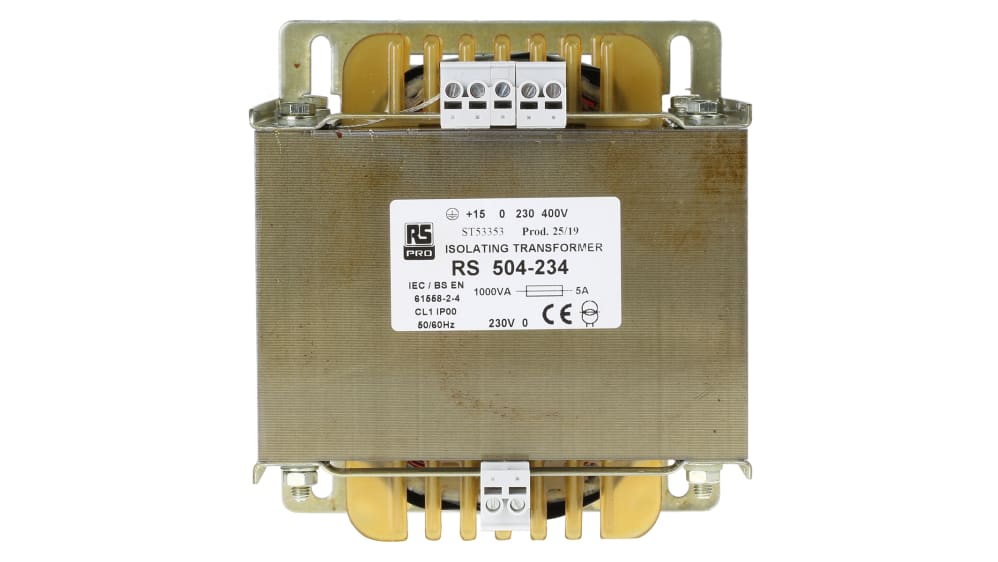 RS PRO 1000VA 1 Output Chassis Mounting Transformer, 55V ac, IEC