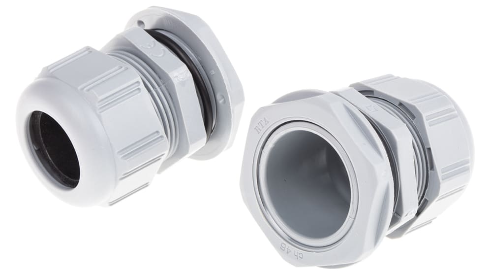 Sachet De 5 Presse-étoupes Polyamide Gris Filetage ISO25 Pour Cables 1