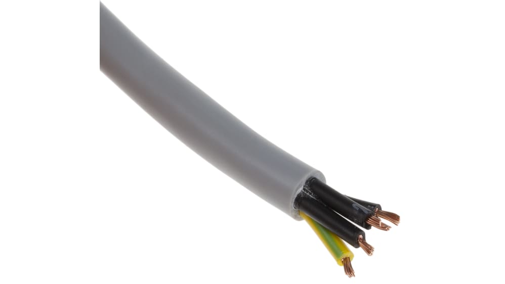 Câble de commande RS PRO 300/500 V, 4 x 0,75 mm², gaine PVC Gris