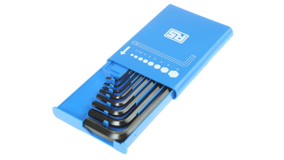 RS PRO 15 piece L Shape Metric Hex Key Set, 1.27 → 10mm