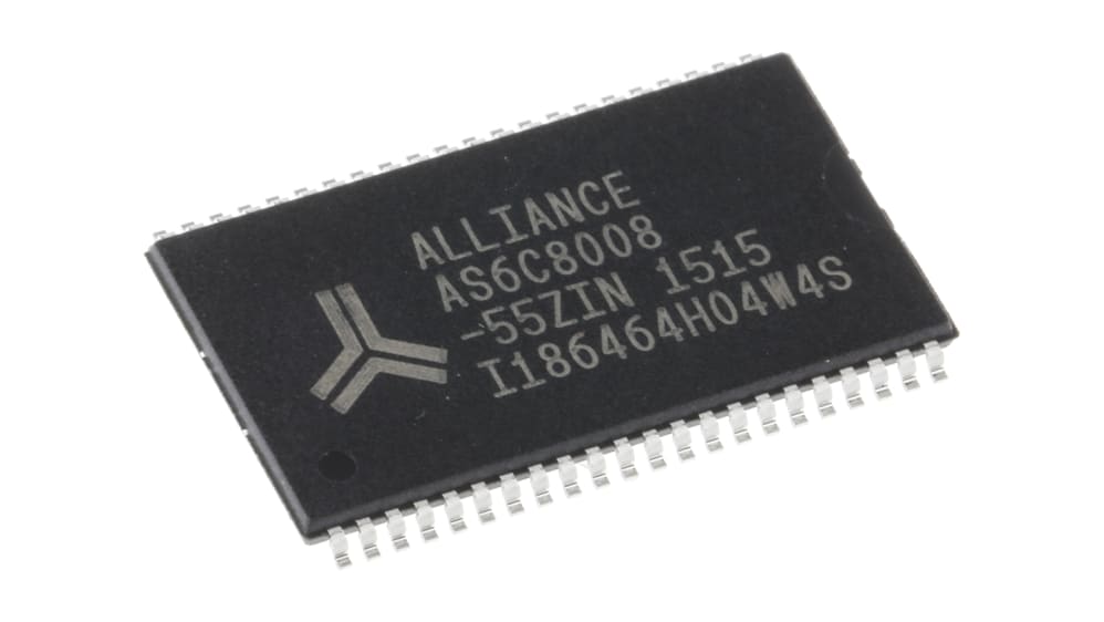 AS6C8008-55ZIN | Alliance Memory SRAM, 8 MB, 1024k x 8 Bit, 55 ns