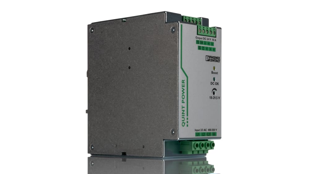 2866705 | Phoenix Contact QUINT POWER Switched Mode DIN Rail Power Supply, 400V ac ac Input, 24V dc dc Output, 10A Output, 240W | RS 2866705 | Phoenix Contact QUINT POWER Switched Mode DIN Rail Power Supply, 400V ac ac Input, 24V dc dc Output, 10A Output, 240W | RS