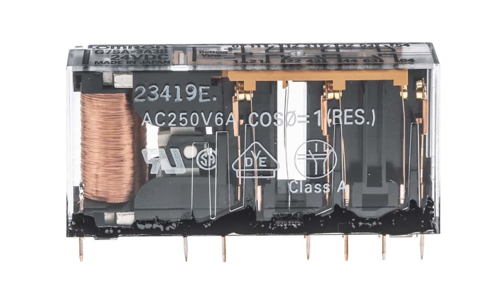G7SA-3A3B DC24 | Omron リレー 24V dc 基板実装タイプ | RS G7SA-3A3B DC24 | Omron リレー 24V dc 基板実装タイプ | RS