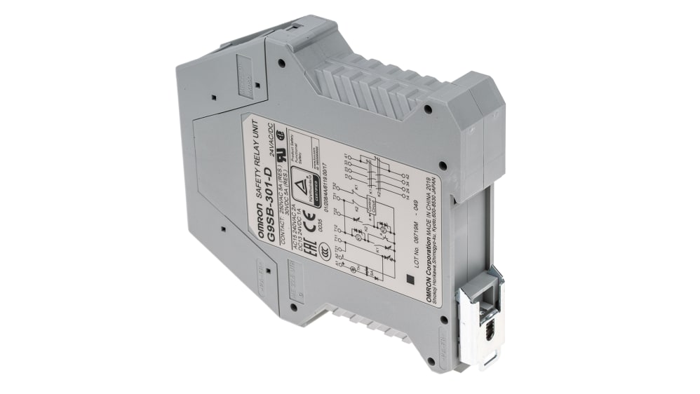 オムロン セーフティリレー, 24V ac/dc, 安全接点:3, 緊急停止 オムロン セーフティリレー, 24V ac/dc, 安全接点:3, 緊急停止